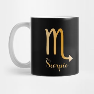 Scorpio Zodiac Sign golden Mug